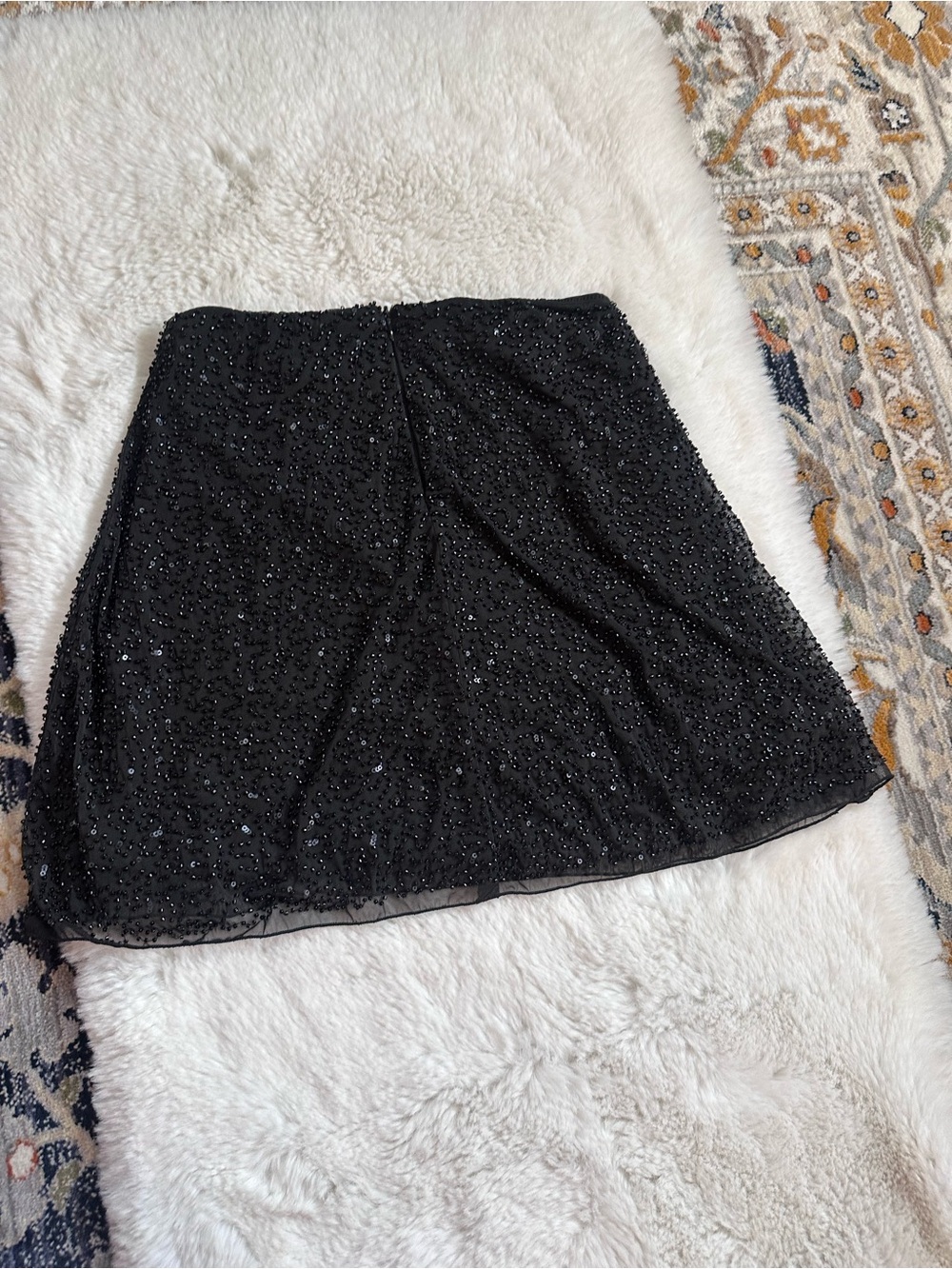 Oh Polly Black Sequin Mini Skirt - Picture 6 of 10